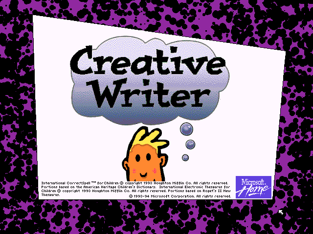 Microsoft Creative Writer Splash Screen (1994)